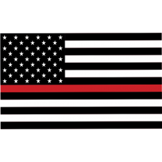Thin Red Line 3'x5' Flag (USA)